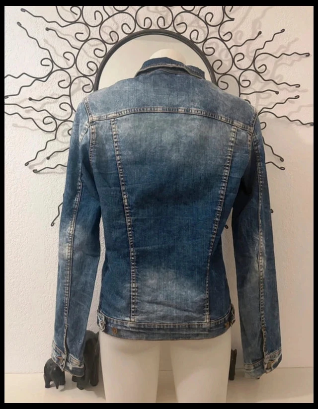 Faded vintage denim jacket - size m Zara Man Denim Wear – photo 4